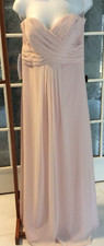 BILL LEVKOFF STRAPLESS SAMPLE FORMAL GOWN SHELL PINK Size 10 NEW WITH TAGS