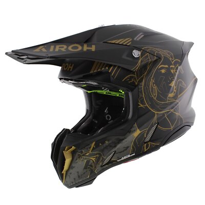 Airoh Twist 3.0 MX Helmet Titanium Matte Black Gold | eBay