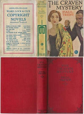 Paul Trent  THE CRAVEN MYSTERY  2nd w/ ORIGINAL dj 1931 Ward Lock murder mystery