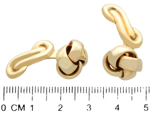 14ct Yellow Gold Cufflinks Vintage Circa 1950 - Picture 7 of 7