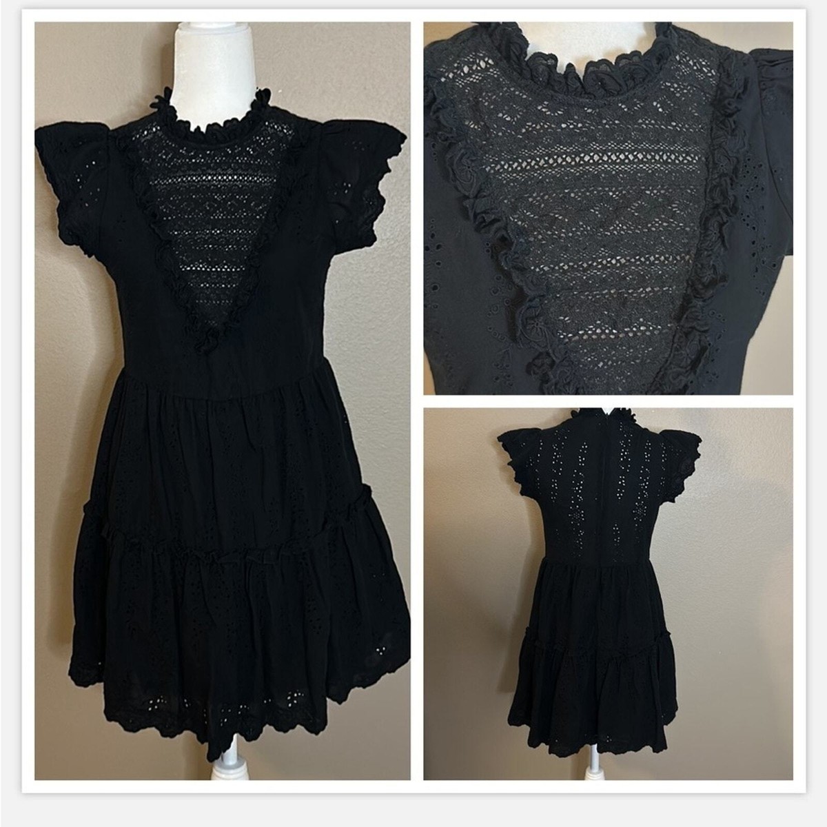 half pink and blue dress Ruffled Printed Surplice Sleeve Mini SIZE:US 16 Featuring a charming navy notes-pre-up-8/11/26 x REVOLVE Fringe Dress