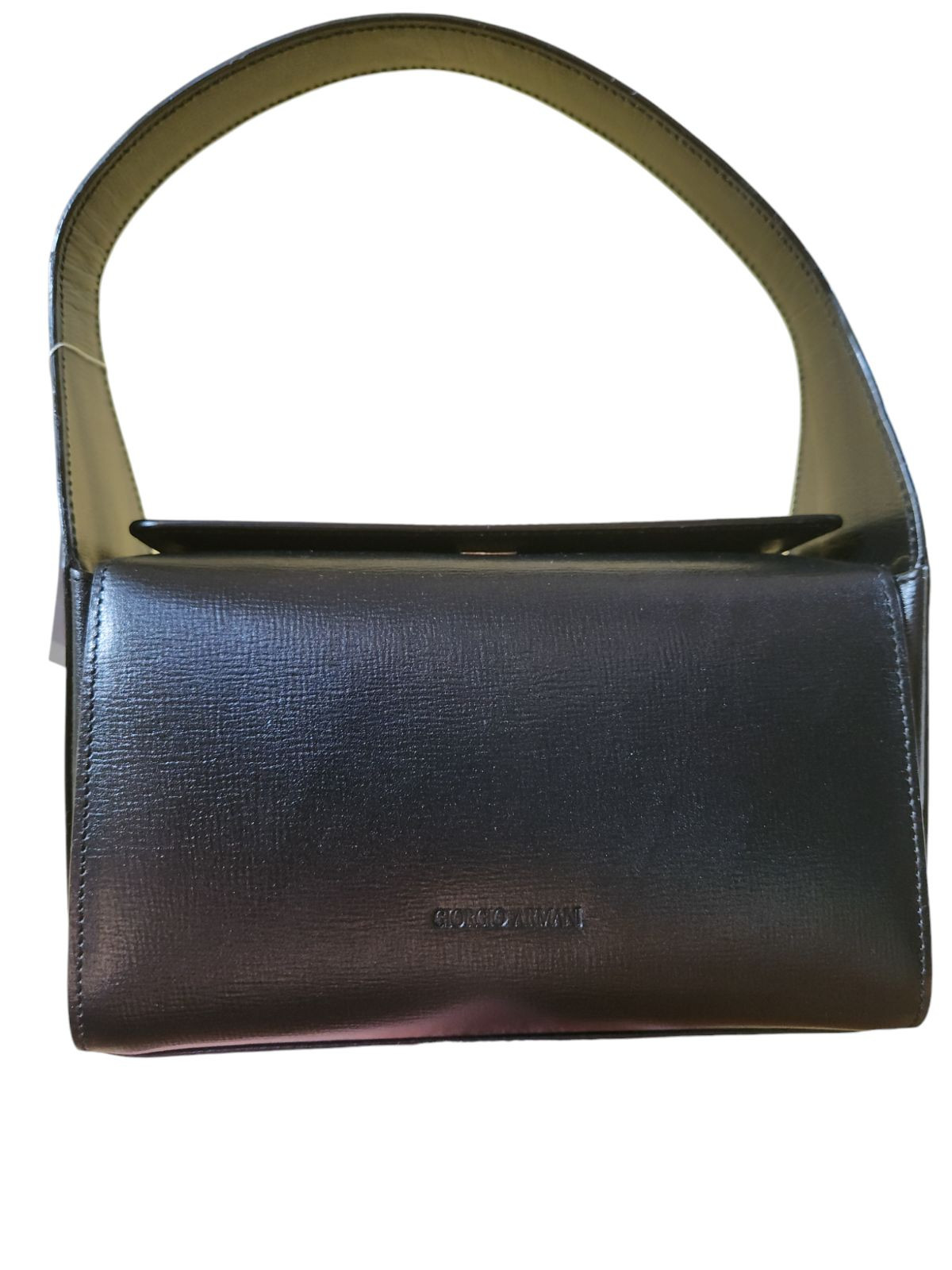 Rare  Giorgio Armani Double Flap Top Turnlock Bag Black Unisex