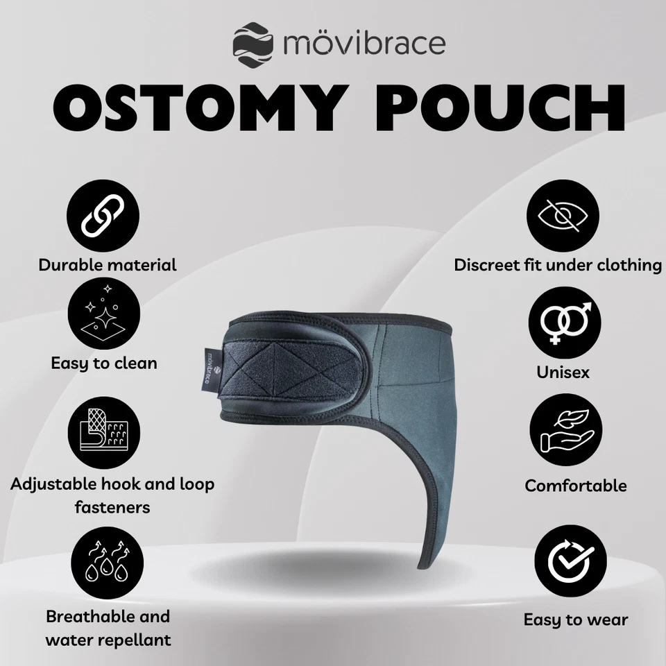 Movibrace Ostomy Stoma Pouch for Colostomy, Ileostomy and Urostomy Concealment Foto 4 de 4