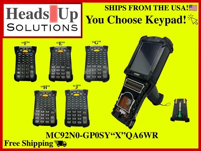 MC92N0-GP0SYEQA6WR Mobile Computer with 1 Battery  / You Choose Keypad / Grade A