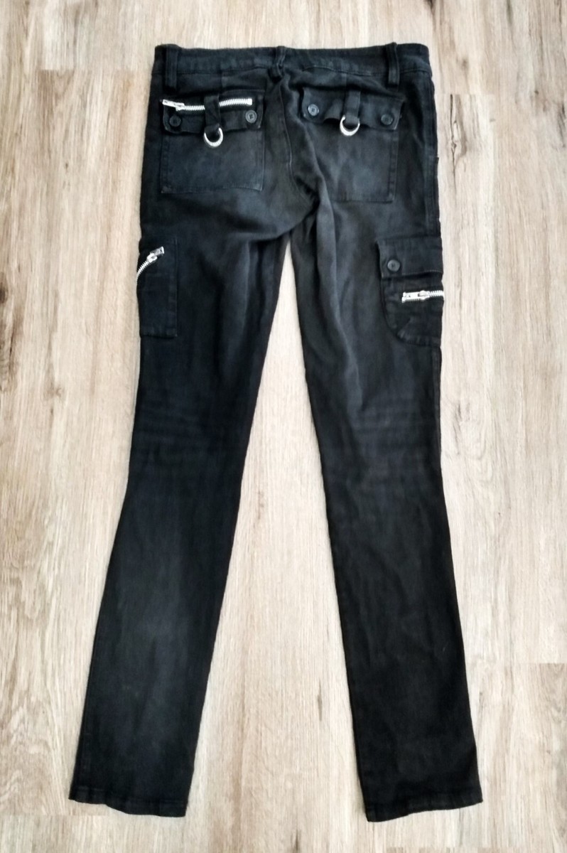 Vintage Tripp NYC Black Bondage Pants XS Mall Goth Y2K Punk Rock