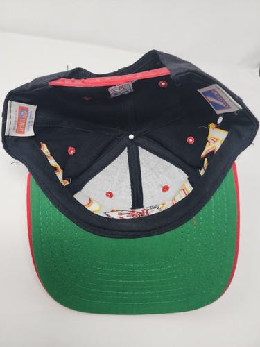 Cappello snapback Kansas City Chiefs vintage anni 90 logo 7 nero rosso scritto NFL berretto - Foto 7 di 12