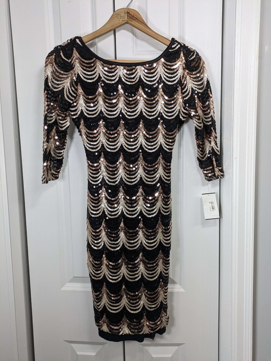 crystal doll gold sequin dress Classic Black and Gold Mermaid Wedding Dresses with One Long Sleeve Black and Gold / Custom Size