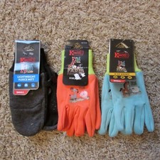 NWT Kinco Kid's Small Set 3 Jersey Garden Work Gloves Mitten Horse Sheep Design