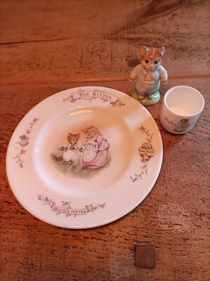 Royal Albert Beatrix Potter Tom Kitten Collection Figur Teller Tasse 1948 / 1989