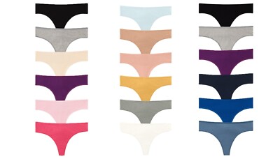 10 Pack Women Cotton Thongs Underwear Pack Yoga Sports G String Color Panties S