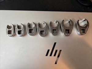 SNAP-ON Crowfoot Flare Wrench Set 207SFRH SAE 3/8 - 3/4 7 Pcs 🔥