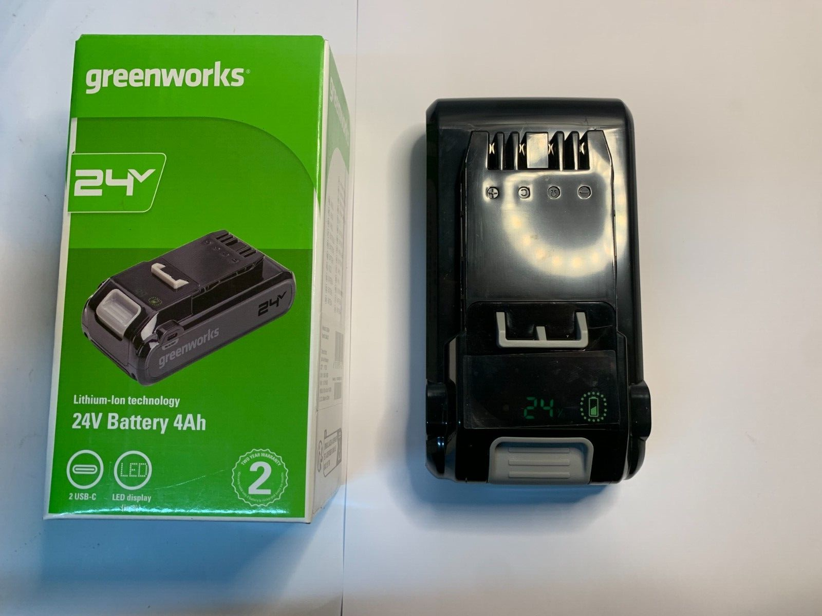 GREENWORKS SCOPA ASPIRAPOLVERE BATTERIA G24B4+ AGGIUNTIVA O DI RICAMBIO