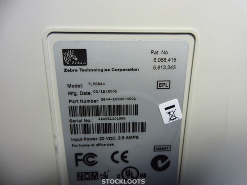 ZEBRA TLP-2844 USB 4.09" 104mm Thermal Label Printer Drucker AS NEW - INCL PSU - Afbeelding 5 van 5