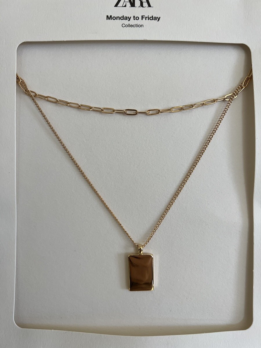 Monday Edition☆SARAs silver necklace Zara PACK OF MEDALLION NECKLACES Monday to Friday collection