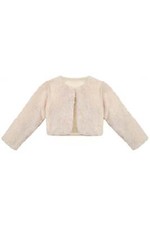 Girls Faux Fur Shrug Cozy Bolero Jacket