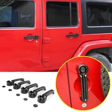 For 2007-2017 Jeep Wrangler JK 4Door Carbon Fiber Door Handle Cover Molding Trim