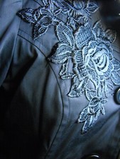 Black Size 10 Used Coat Jacket George Goth Alternative Hand Made Unique