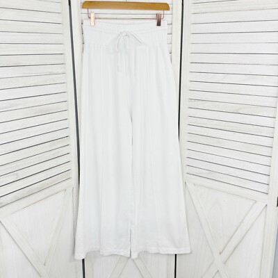 ASOS Collusion Pants Women White 90s Dad Wide Leg Jogger High Waist Front  Seam