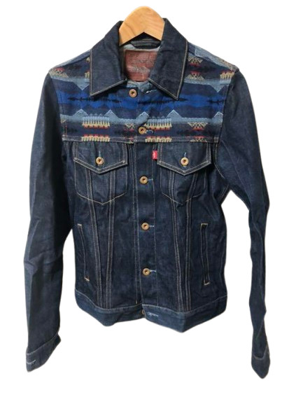 Levis x Pendleton Denim Jacket Black Multi S Chet… - image 1