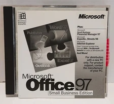 MICROSOFT OFFICE 97 SMALL BUSINESS EDITION WORD EXCEL OUTLOOK PUBLISHER SM BUS