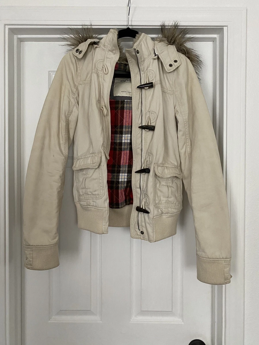 Cream jacket online with hood