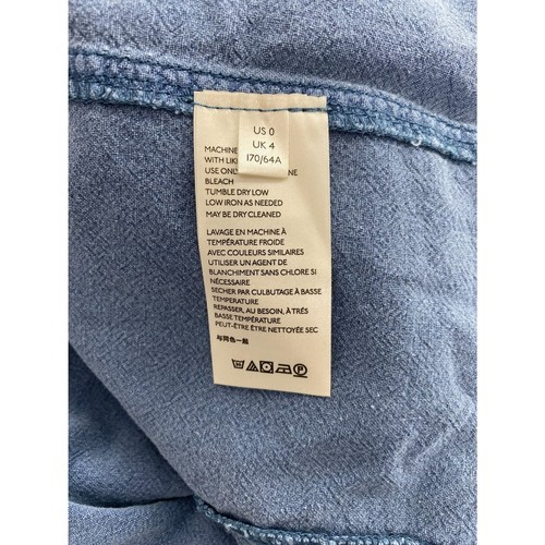 Free People NWT Catching Feelings Belted Midi Skirt Pockets Blueberry Pie 0 New - Picture 8 of 10