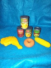 Vintage Kids Play Food Pretend Kitchen Plastic Food Groceries Cooking Mixed Lot