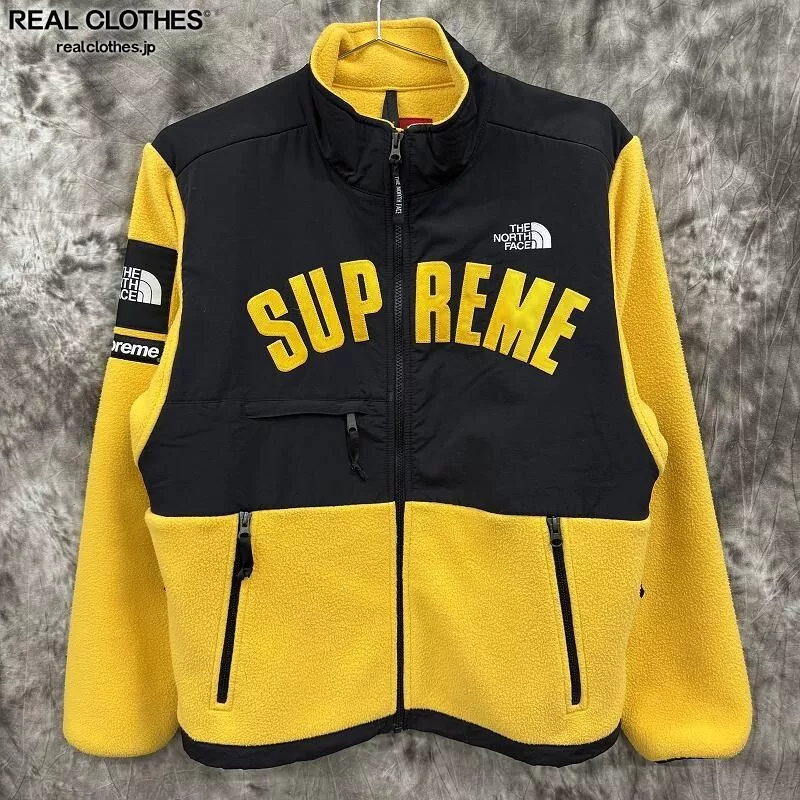 Veste jaune Supreme X The North Face 19SS Arc Logo Denali Freece taille M