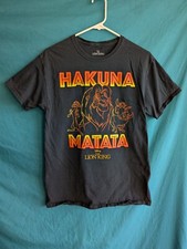 Lion King Hakuna Matata Shirt M Disney Simba Timon Pumbaa Tee Black