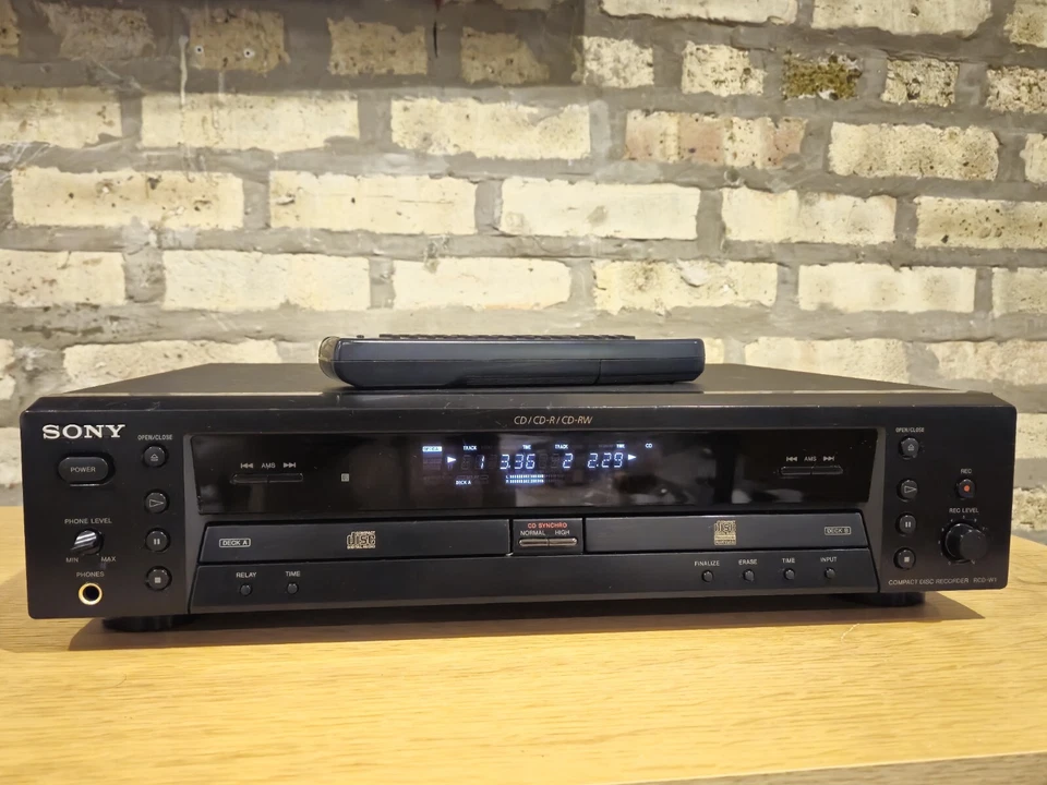 Sony RCD-W1 Dual CD Recorder w/remote ,,serviced,, Fully Functional Bonus!! - Image 3 of 4