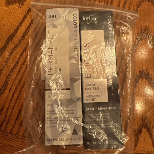 4 Lot Ion Permanent Light Intense Brown And Brights Shade Diluter IntensiveShine