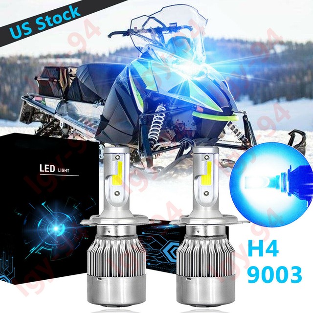 Ice Blue H4 9003 LED Headlight Bulb HighLow Beam C6 For Arctic Cat