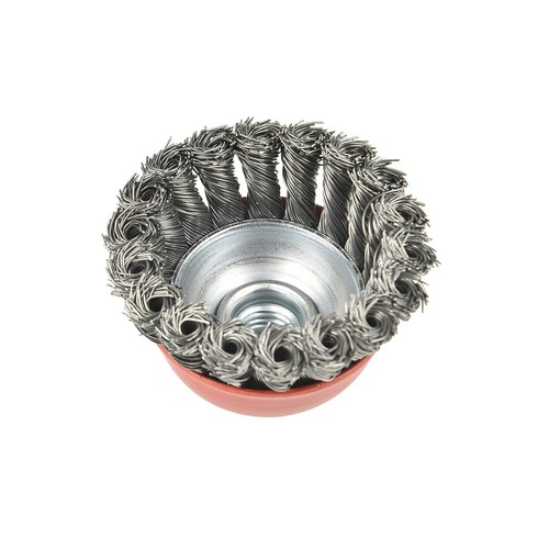 Eisen20Pack Cepillo de taza de alambre giratorio de 3"" Cepillo de rueda de 5/8"-11 hilos para amoladora angular - Imagen 4 de 6