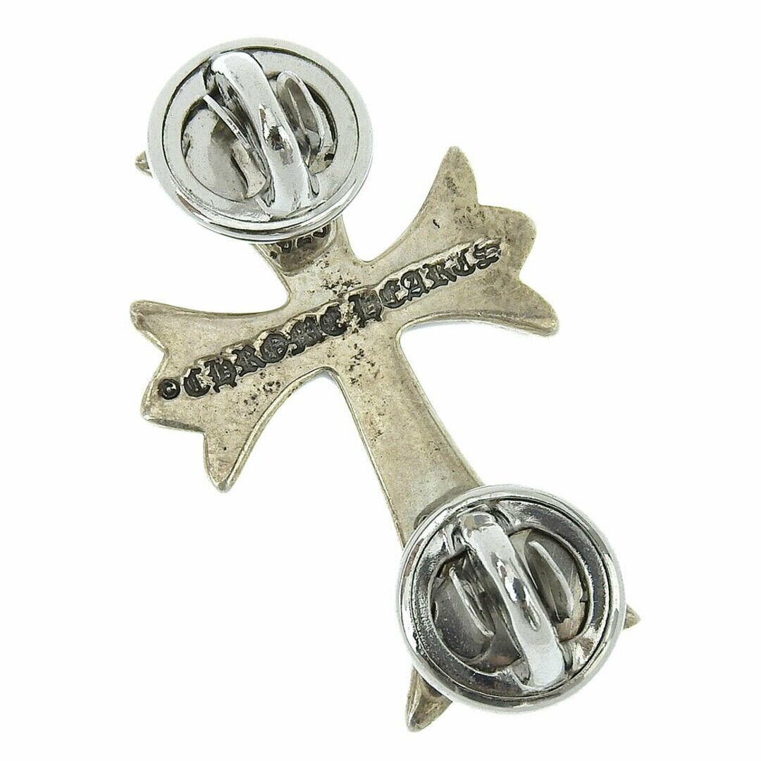 CHROME HEARTS PIN CROSS SMALL STICK CH BADGE SILVER Used CHROME HEARTS PIN CROSS SMALL STICK CH BADGE SILVER Used