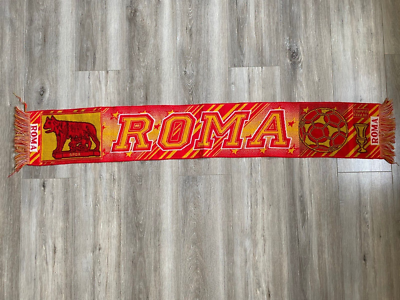 Roma Football Scarf Vintage Soccer Italy Copa Italia | eBay