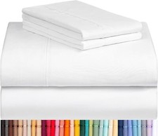 4 Piece Queen Size Sheet Set, Eco-Friendly No Wrinkle Cool Bedding Silky Soft