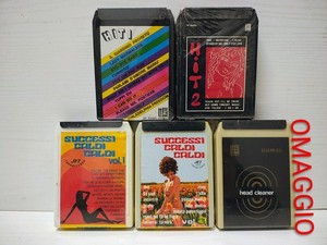 4 MUSICASSETTE CASSETTE AUDIO STEREO 8 STEREO8 HIT COMPILATION NUOVE SIGILLATE