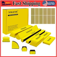 7pc Hand Sanding Block Set – w/ 20 Hook & Loop Pads for Auto & Woodwork