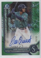 2022 Bowman Green Shimmer Refractor 83/99 Juan Querecuto #CPA-JQ Auto 0m4q