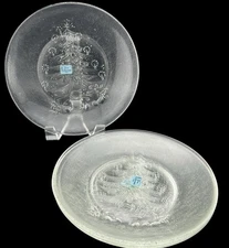 4 Les Verreries De Saint Gobain Dessert Plates Duralex Christmas Tree France