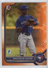 2022 Bowman 1st Edition Orange Foil /25 Rikelvin De Castro #BPPF-25 0bg1