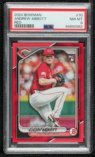 2024 Bowman Red Border 2/5 Andrew Abbott #70 PSA 8 v1x