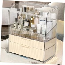 Makeup Storage Organizer Box Large Cosmetic Display Large Cream Brush Holder
