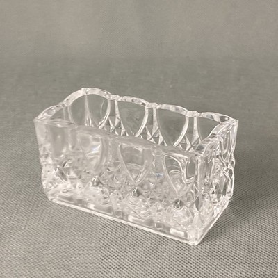 Geschliffenes Glas Kristall Rechteckig Schmuckschatulle Stifthalter Schreibtisch Waschtisch Schale
