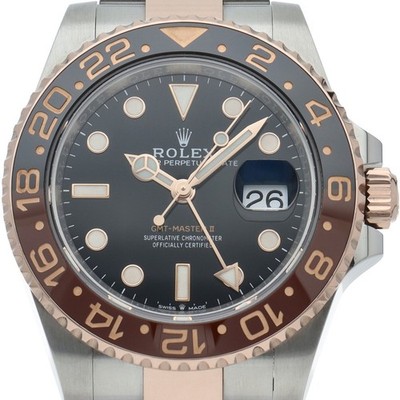 ROLEX GMT-Master 2 Uhr 126711CHNR K18PG / Edelstahl Herrenuhr schwarz GEBRAUCHT