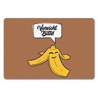 Vorsicht Bitte Bananenschale FußMatte In 40X60 Cm Ohne Rand In Braun