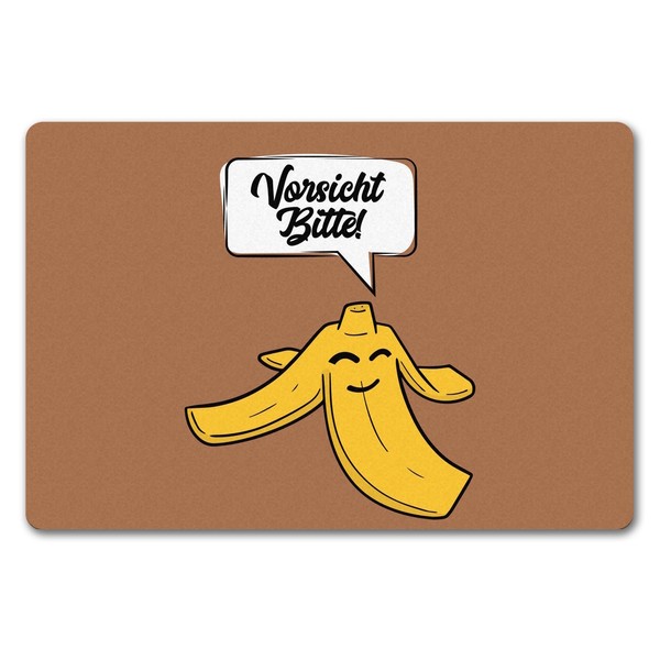 Vorsicht Bitte Bananenschale FußMatte In 40X60 Cm Ohne Rand In Braun-image