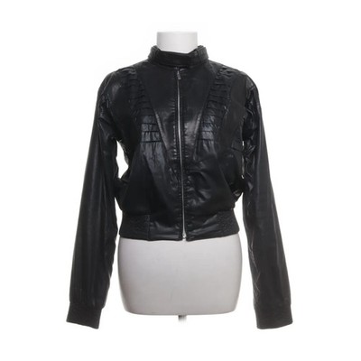 Adidas, Lederjacke, Damen, Größe: 38, Schwarz, Polyester/Leder #rJS