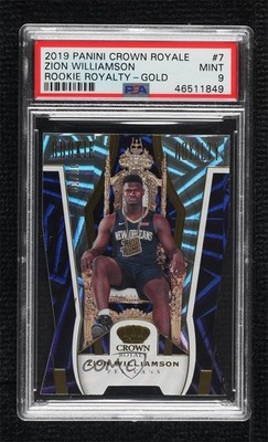 2019 Crown Royale Rookie Royalty Gold 1/10 Zion Williamson #7 PSA 9 MINT RC 1j6