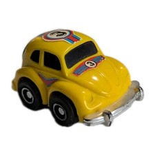 Nomura Toys Volkswagen VW Beetle Car Yellow Turbo Friction Drive 1973 Japan